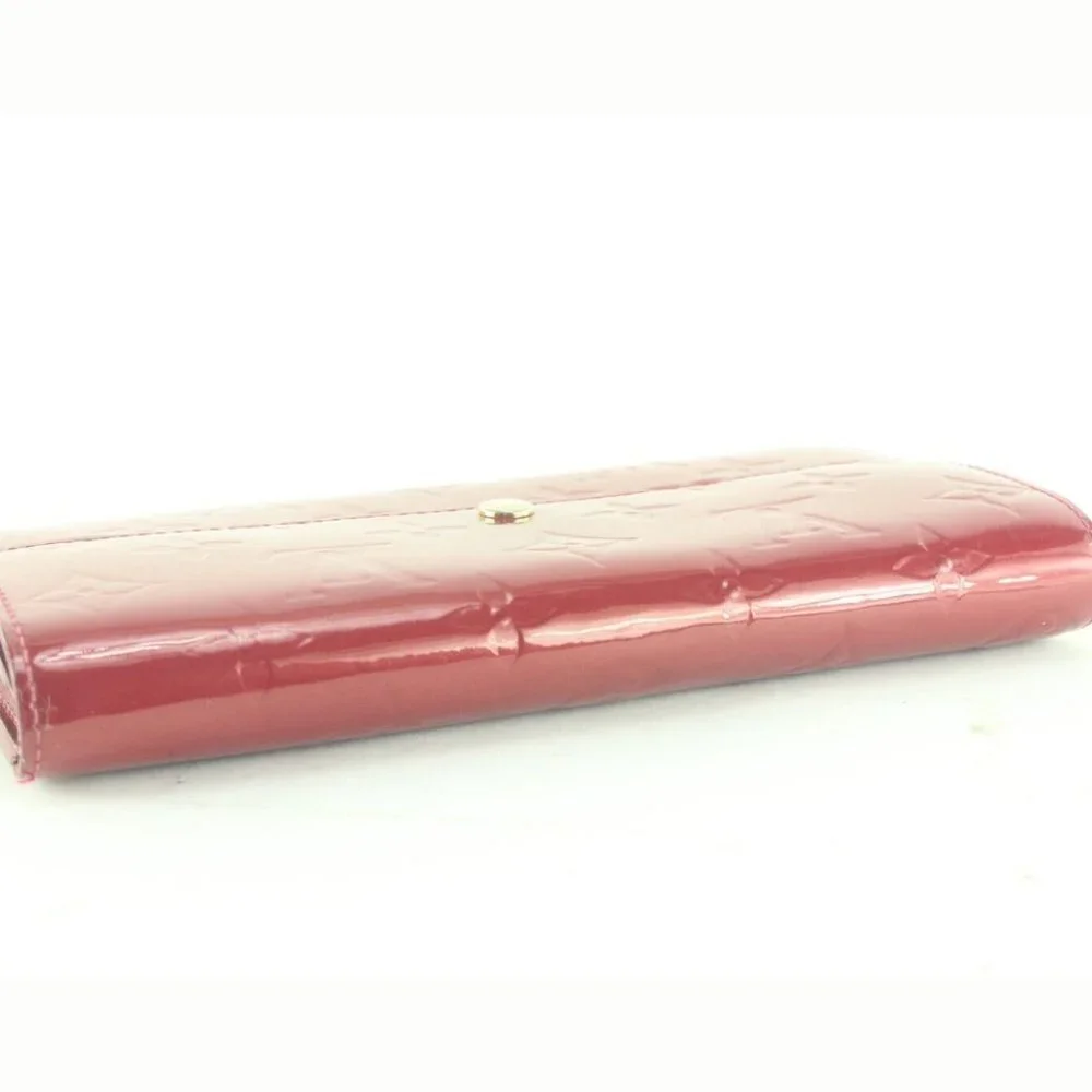 Louis Vuitton Womens Sarah Vernis Leather Long Flap Wallet 3LVS105K